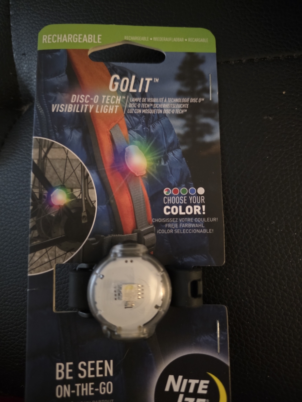 GoLit Rechargeable Visibility Light - Black